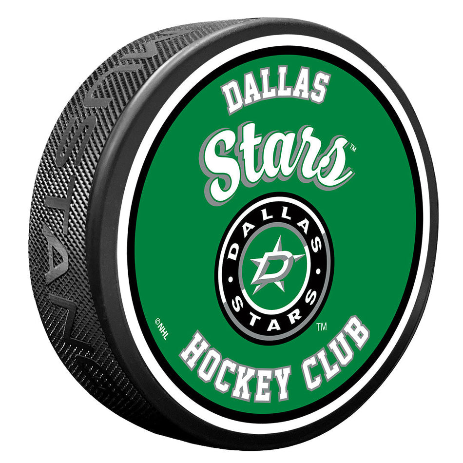 Dallas Stars Puck | Retro Script