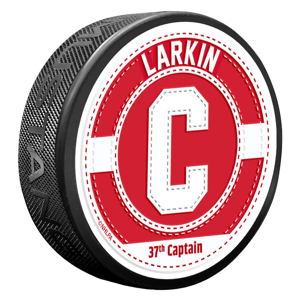Dylan Larkin Puck - Captain Jersey Stitch