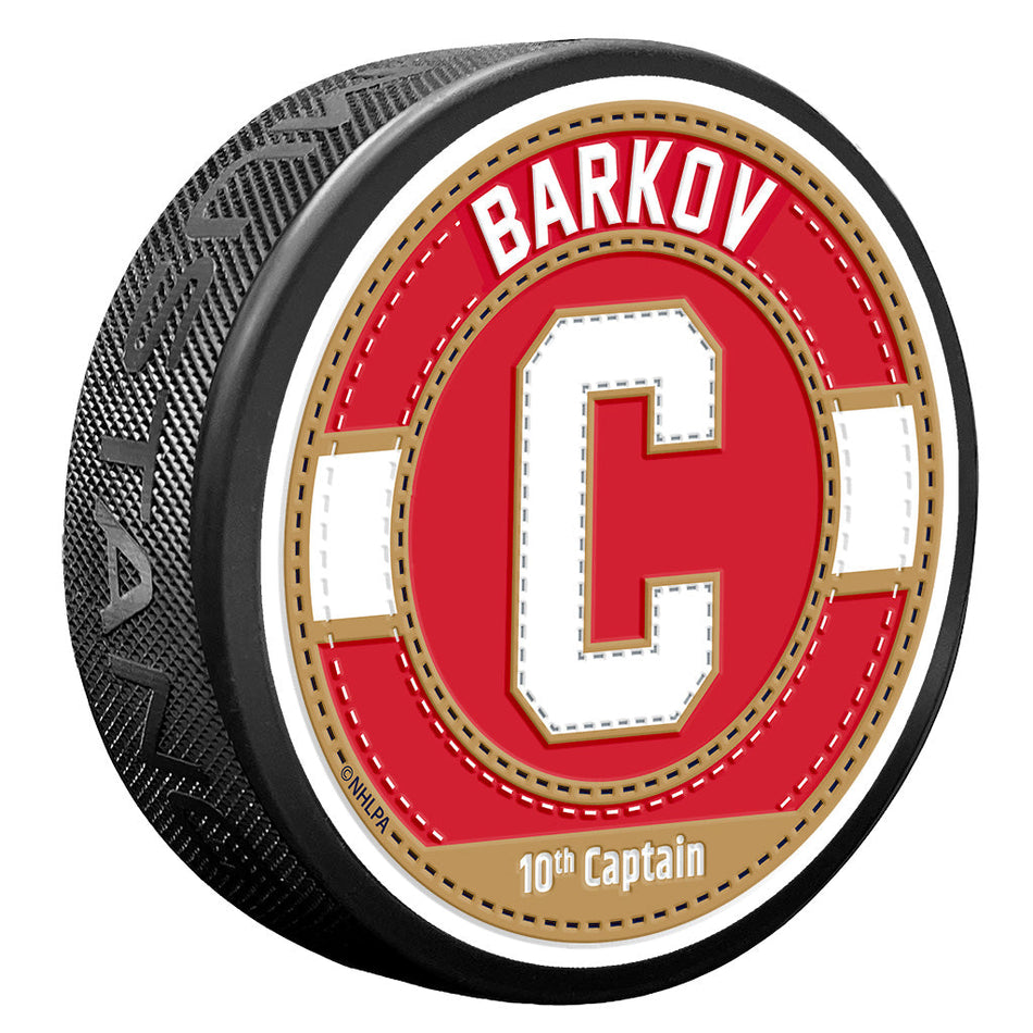 Aleksander Barkov Puck - Captain Jersey Stitch