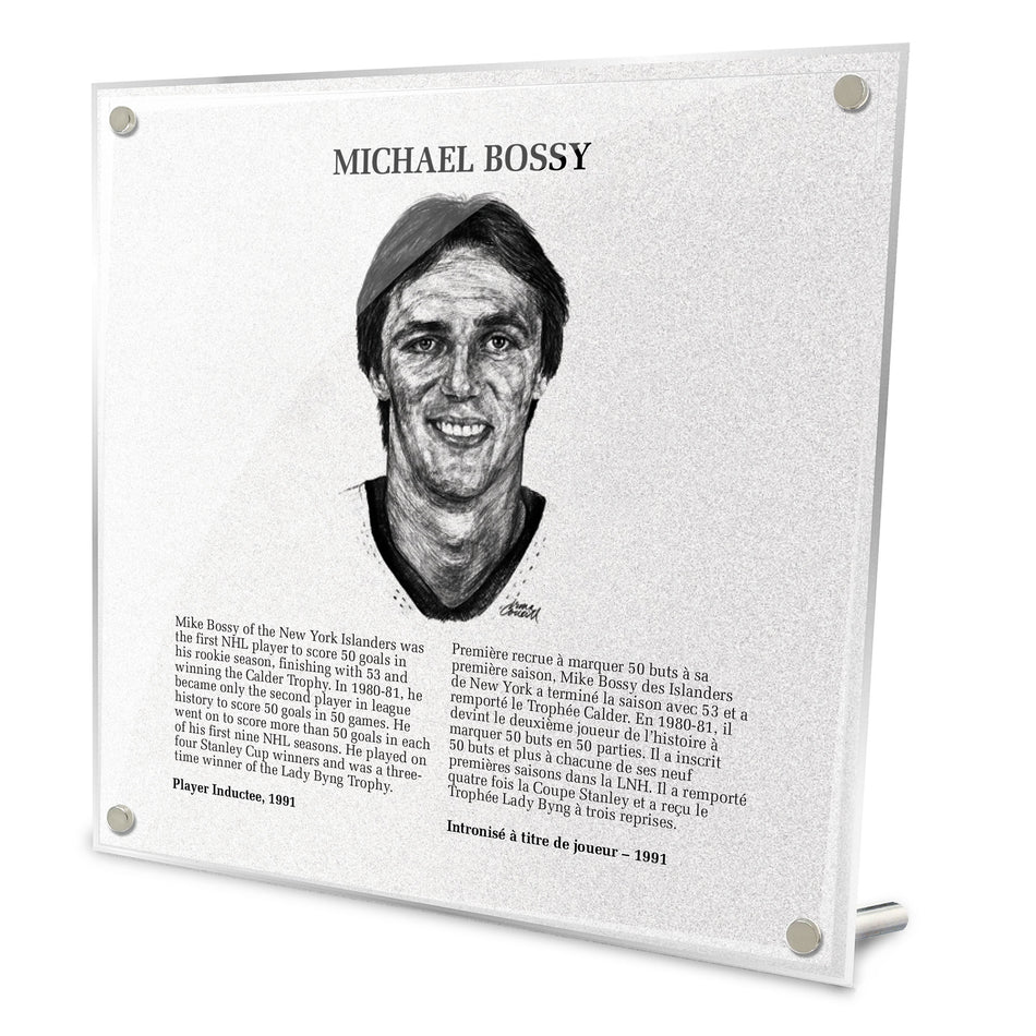 NHL Legends | Hockey Hall of Fame Plaque | Mike Bossy