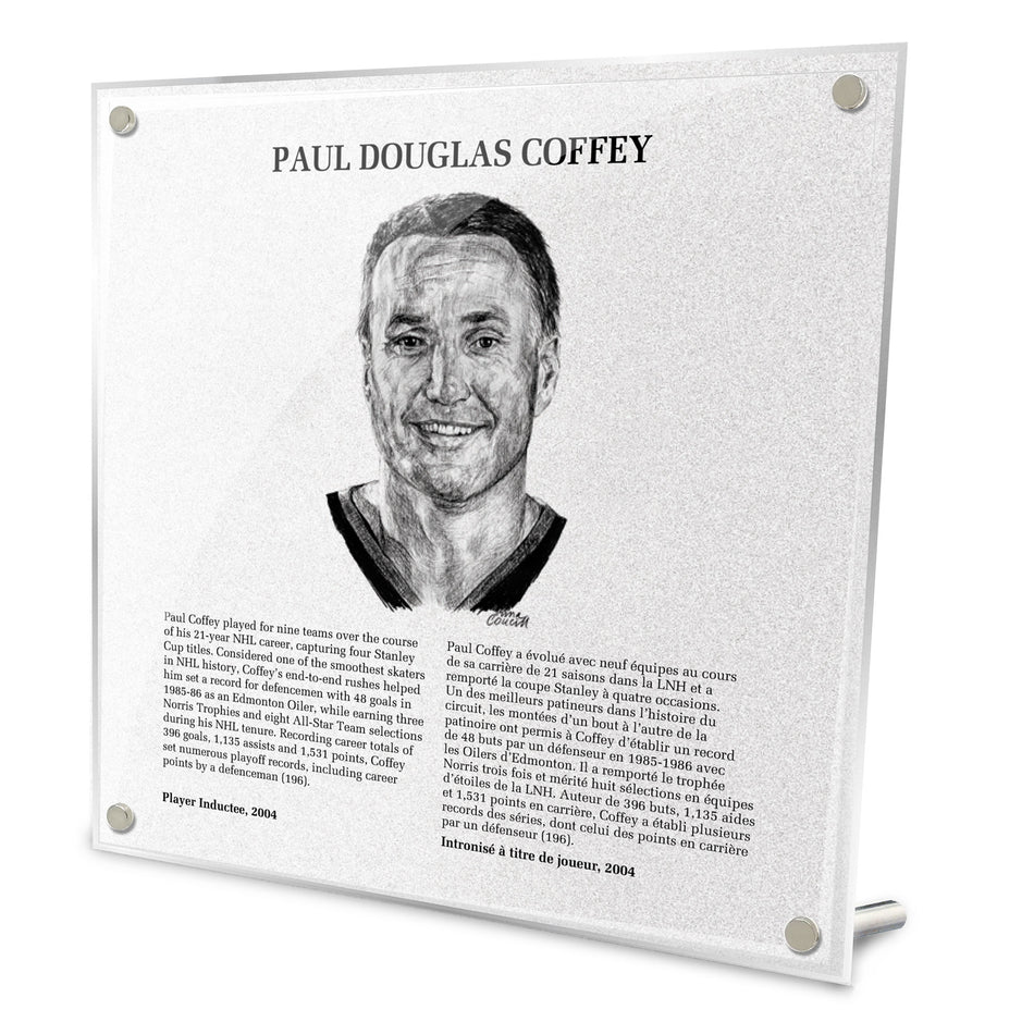 NHL Legends | Hockey Hall of Fame Plaque | Paul Coffey