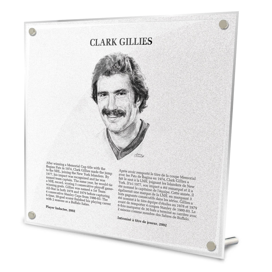 NHL Legends | Hockey Hall of Fame Plaque | Clark Gillies