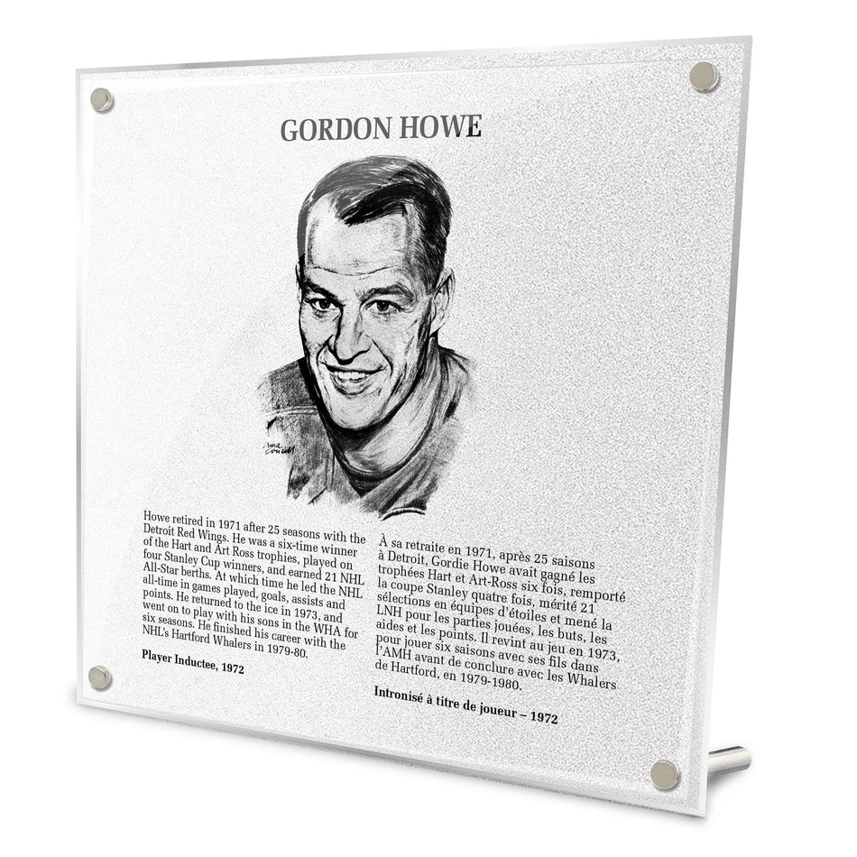 NHL Legends | Hockey Hall of Fame Plaque | Gordie Howe