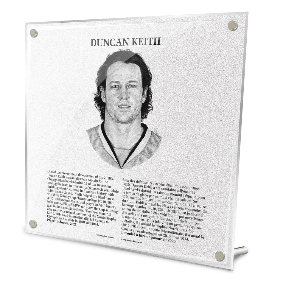 NHL Legends | Hockey Hall of Fame Plaque | Duncan Keith