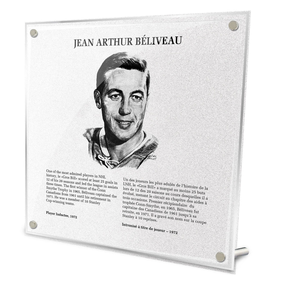 NHL Legends | Hockey Hall of Fame Plaque | Jean Beliveau