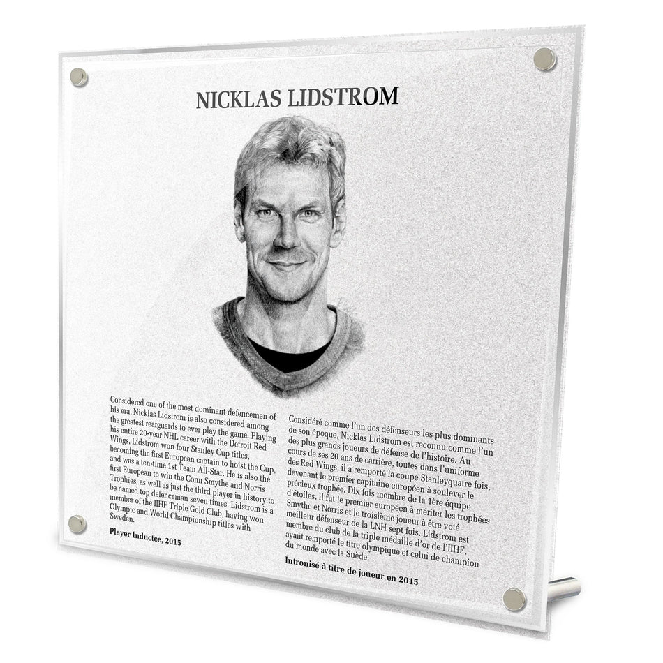NHL Legends | Hockey Hall of Fame Plaque | Nicklas Lidstrom