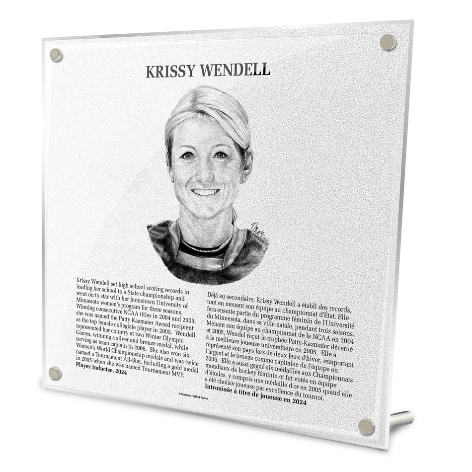 NHL Legends | Hockey Hall of Fame Plaque | Krissy Wendell
