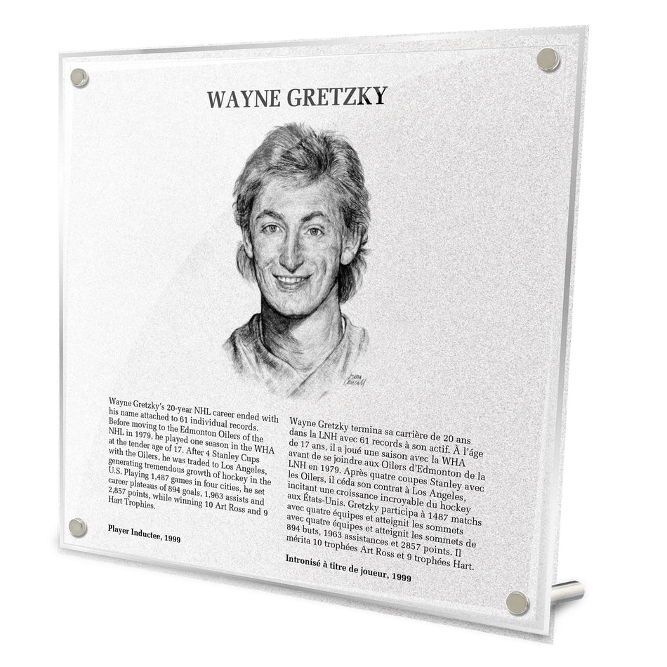NHL Legends | Hockey Hall of Fame Plaque | Wayne Gretzky
