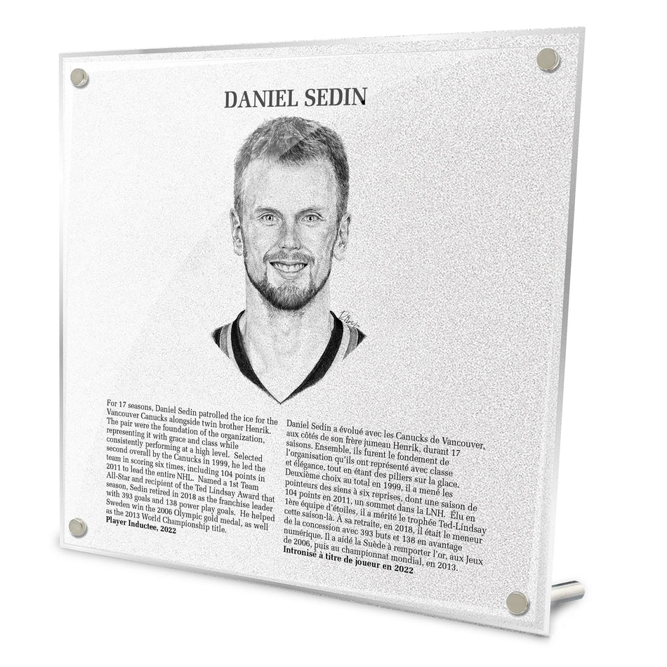 NHL Legends | Hockey Hall of Fame Plaque | Daniel Sedin