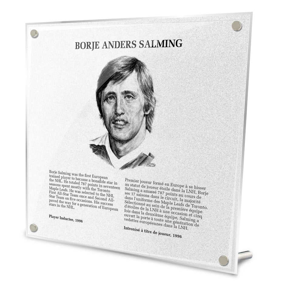 NHL Legends | Hockey Hall of Fame Plaque | Borje Salming