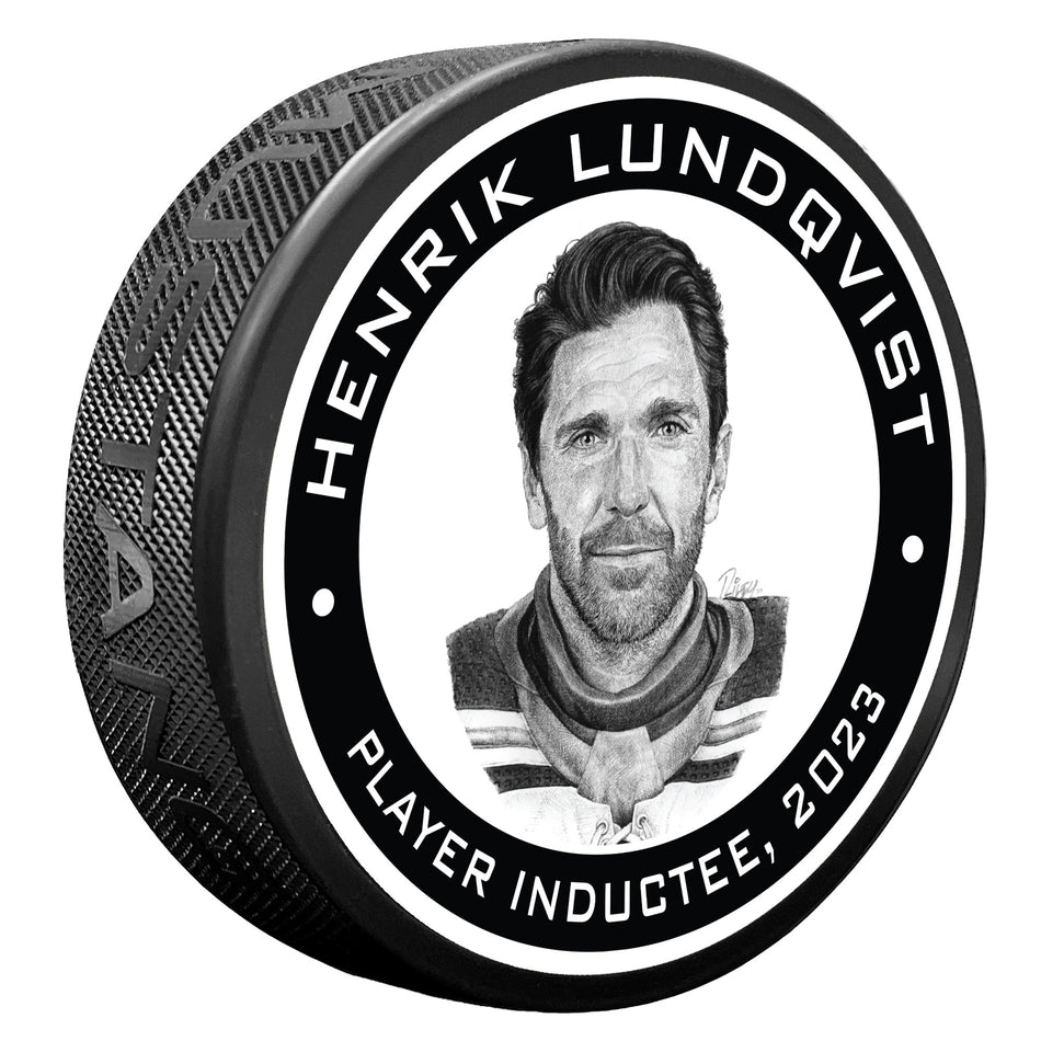 Hockey Hall of Fame Puck - Henrik Lundqvist - NHL Legend