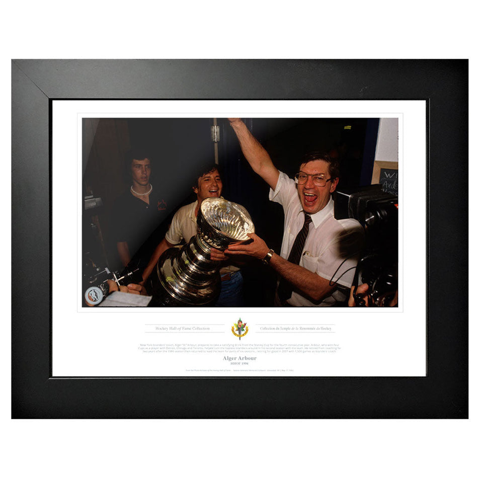 New York Islanders Memorabilia - 1996 Alger Arbour Stanley Cup x Classic - 12" x 16" Frame