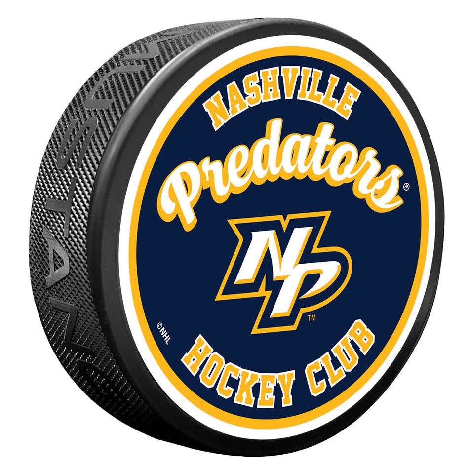 Nashville Predators Puck | Retro Script