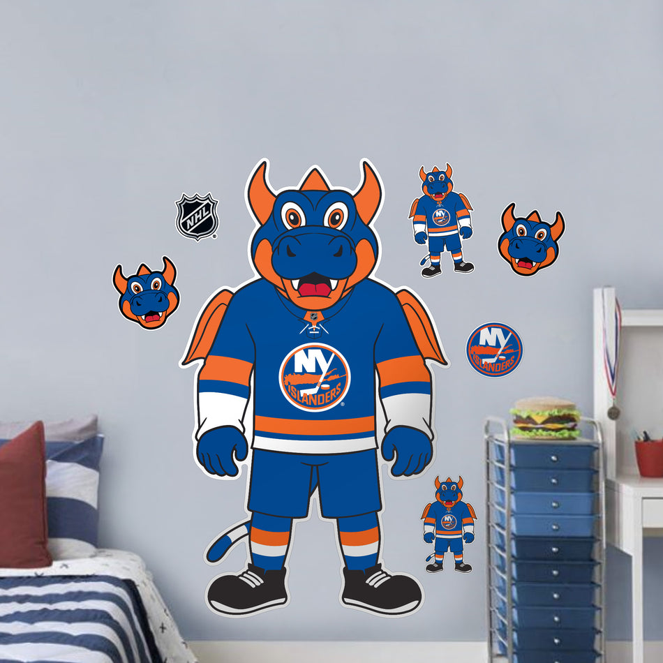 New York Islanders Repositionable Wall Decal Set - Mascot