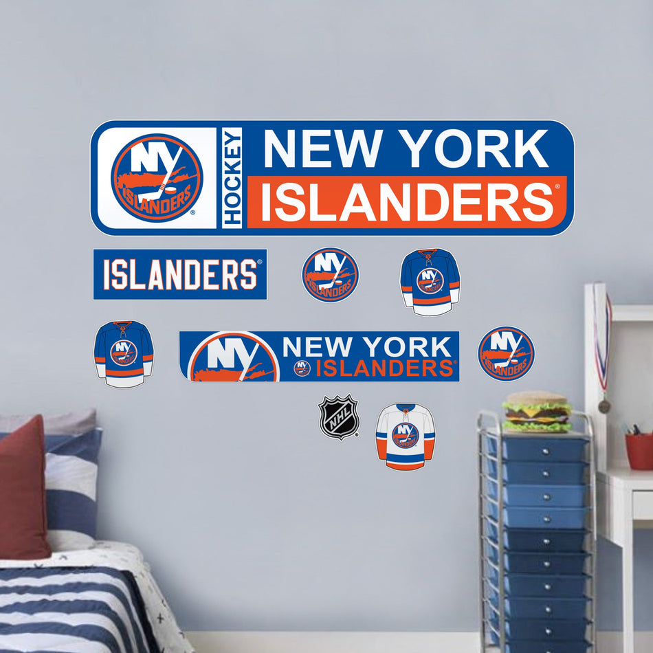 New York Islanders Repositionable Wall Decal Set - Street Signs