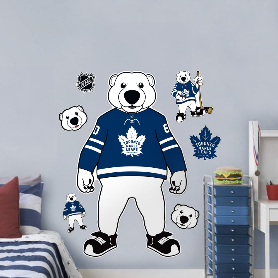 Toronto Maple Leafs Repositionable Wall Decal Set - Mascot