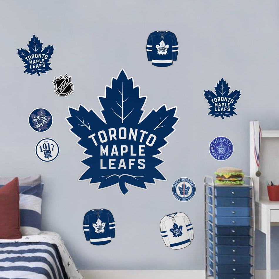 Toronto Maple Leafs Repositionable Wall Decal Set - Team Logos
