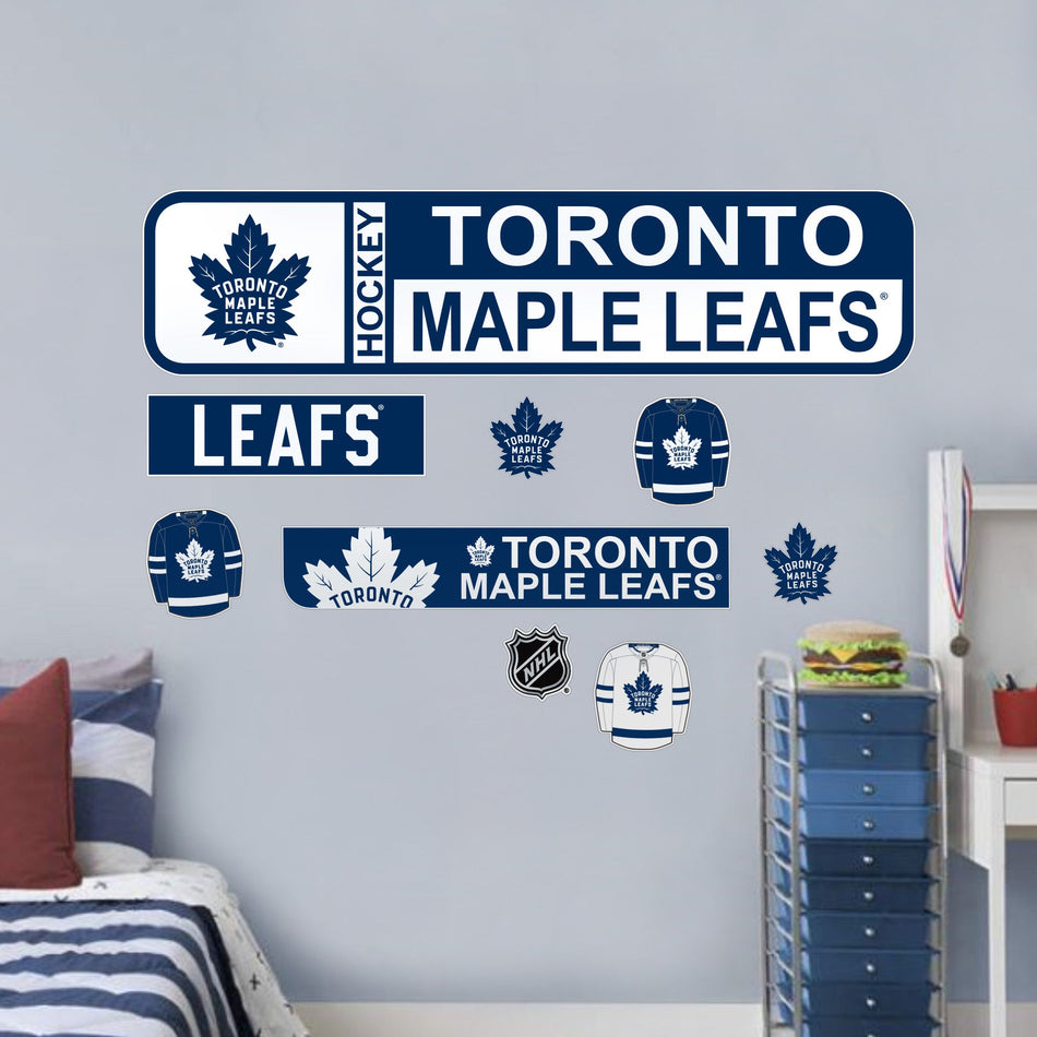 Toronto Maple Leafs Repositionable Wall Decal Set - Street Signs