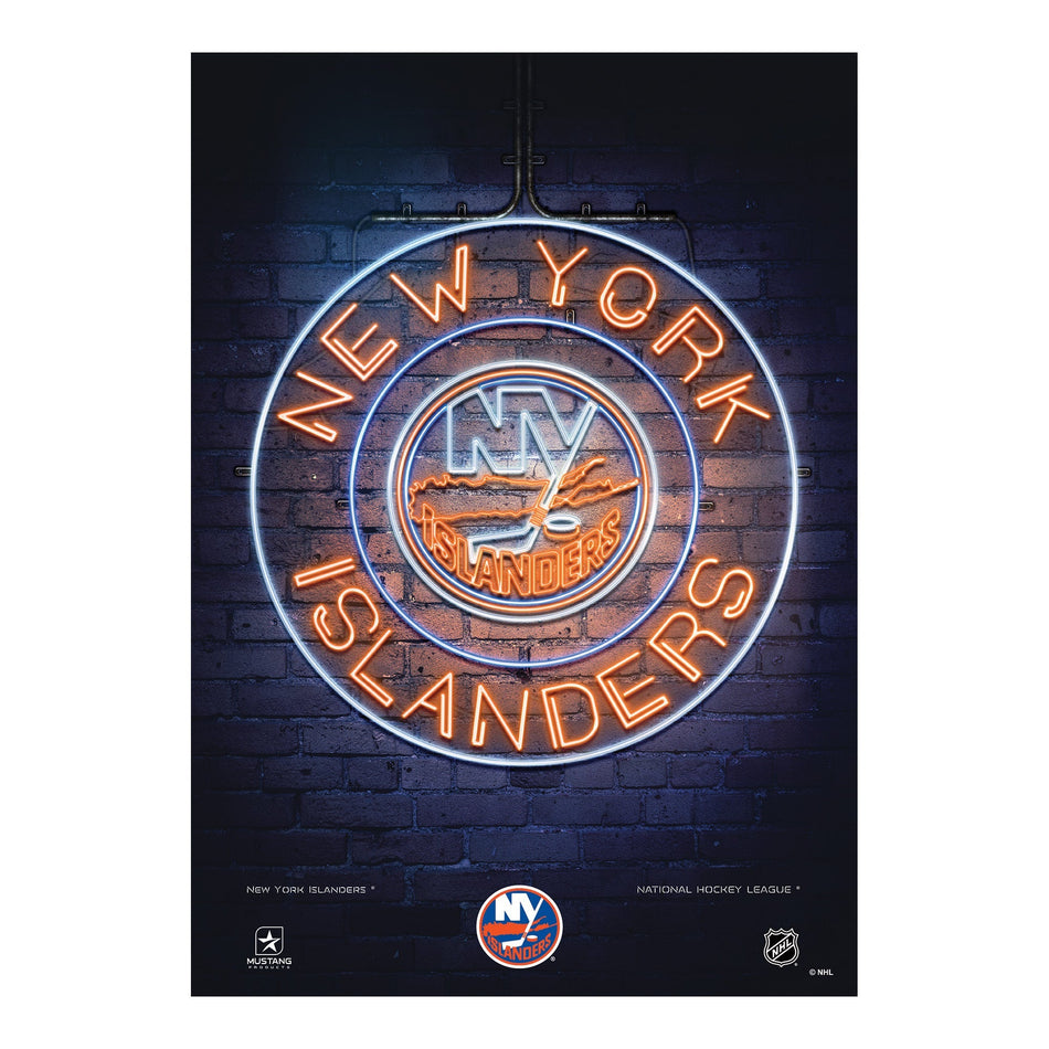New York Islanders Neon Sign | Print 12" x 16"