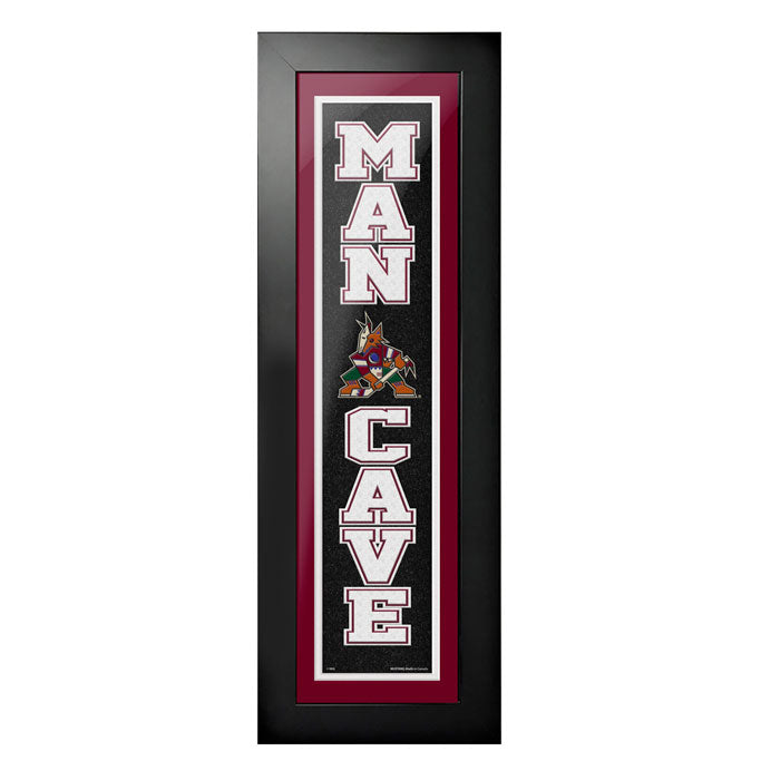 Arizona Coyotes 6x22 Man Cave Framed Sign