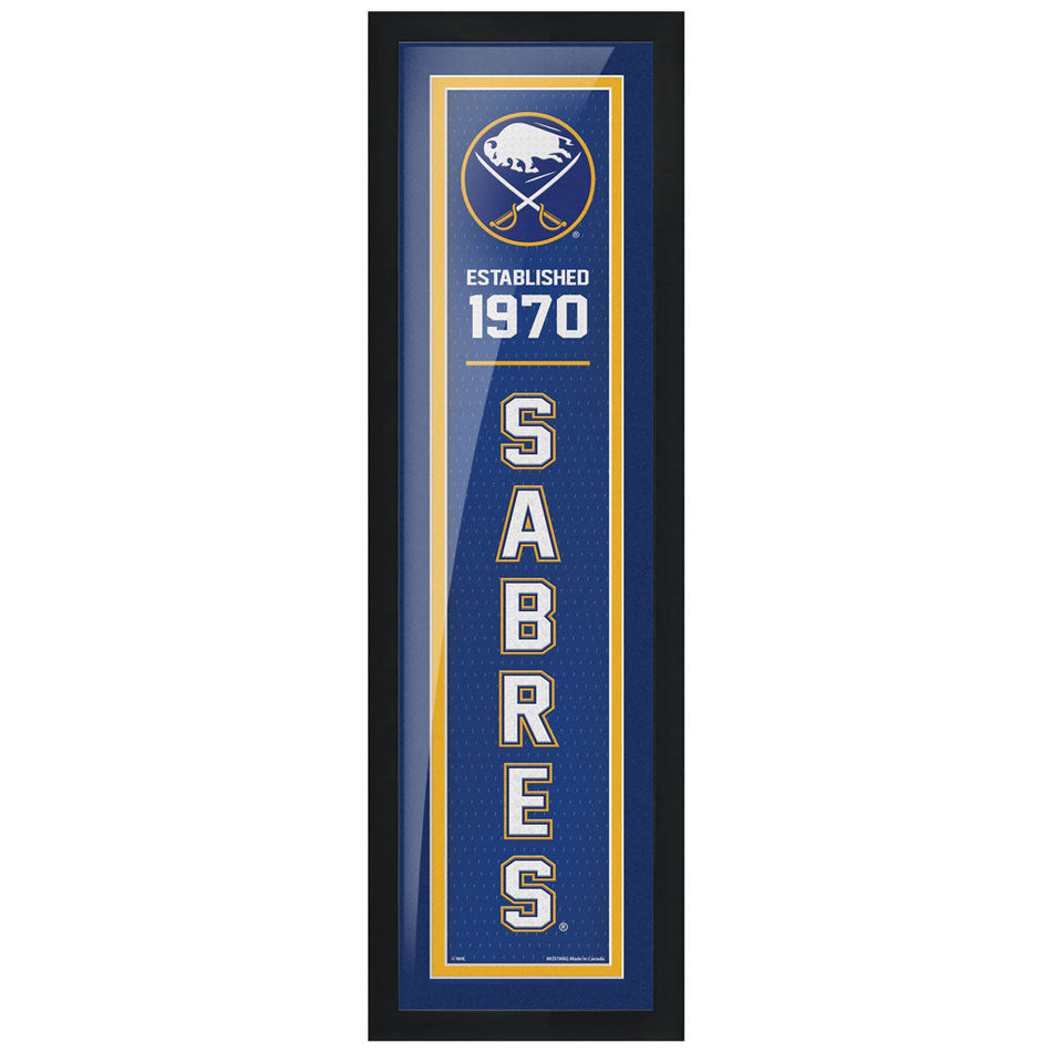 Buffalo Sabres 6x22 Established Framed Sign
