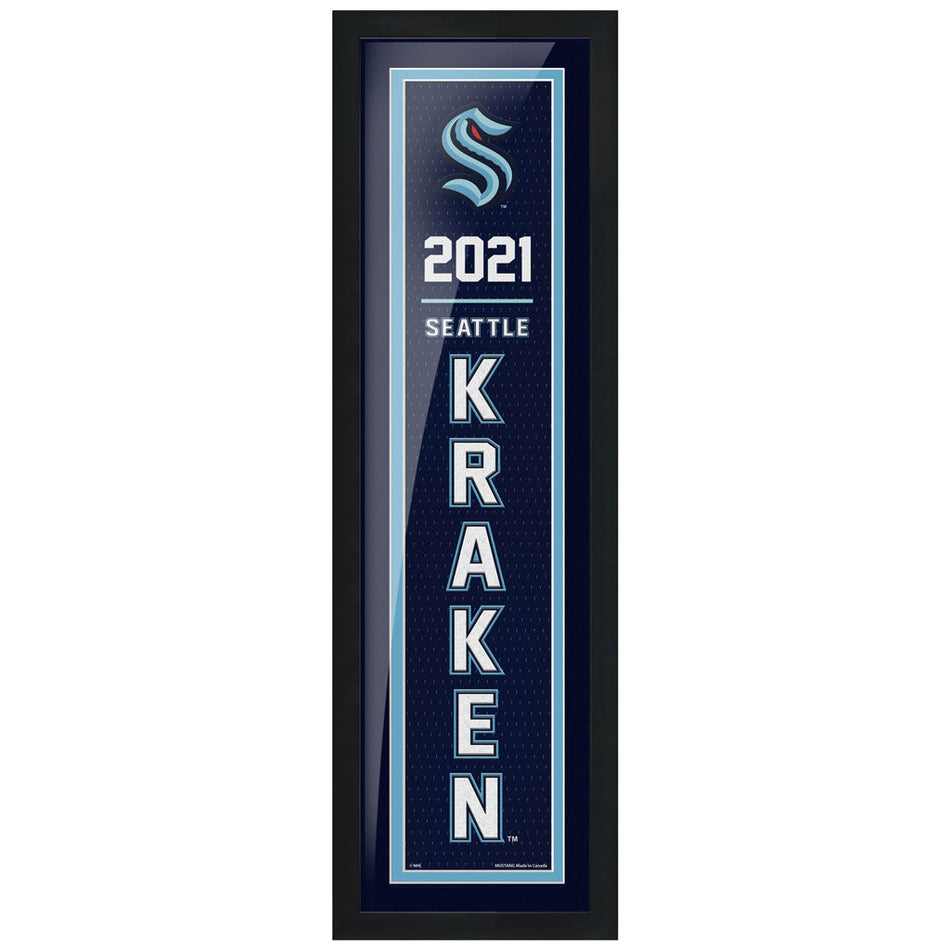 Seattle Kraken 6x22 Established Framed Artwork
