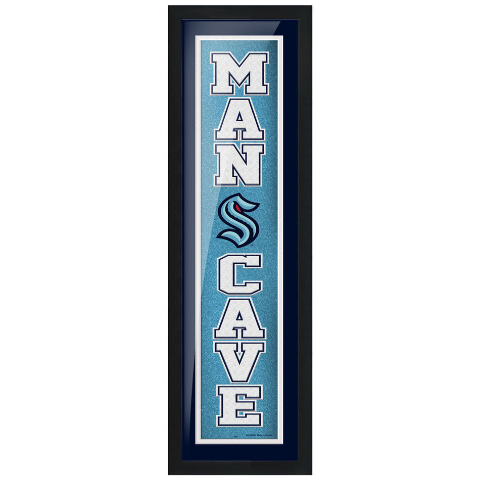 Seattle Kraken 6x22 Man Cave Framed Artwork