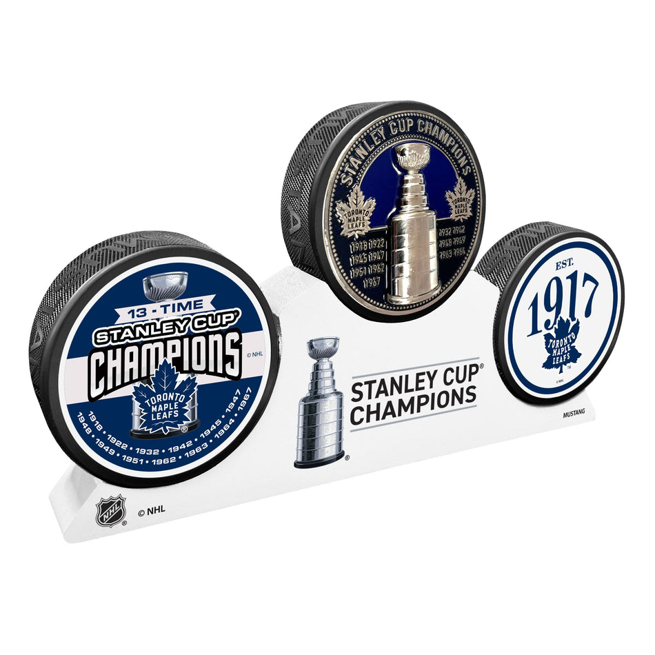 Toronto Maple Leafs - Elite Medallion 3 Puck Podium Set