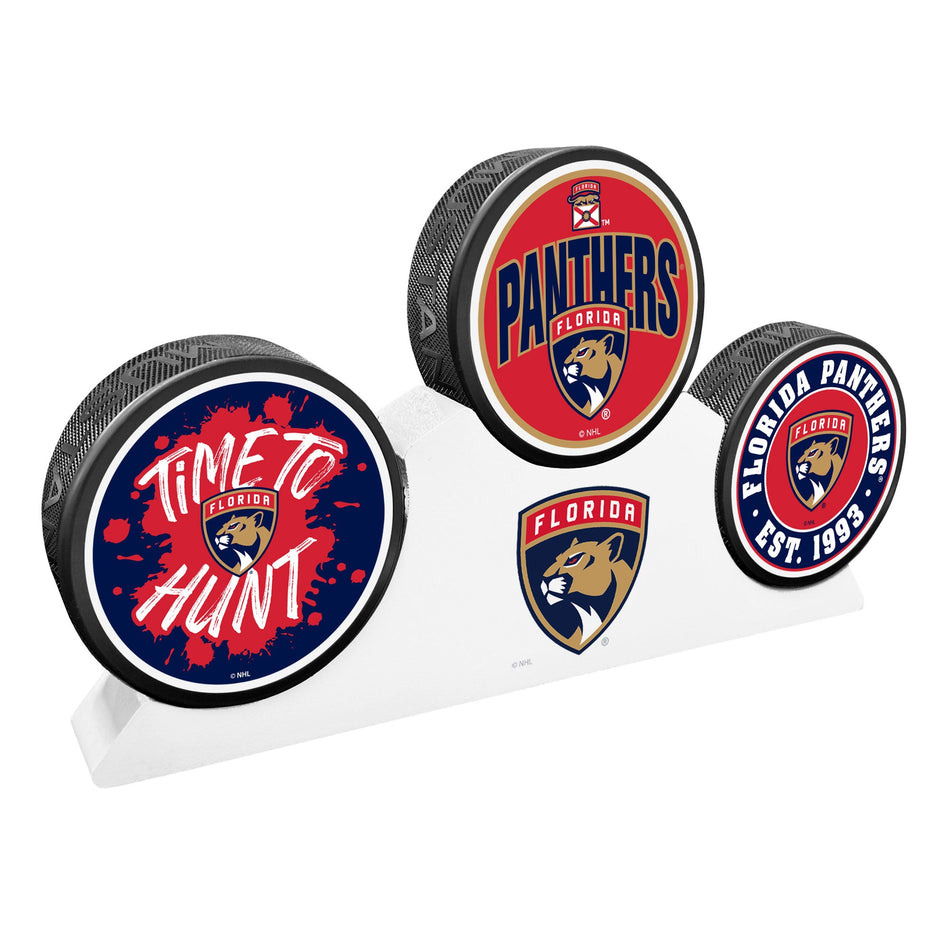 Florida Panthers - 3 Puck Podium Set
