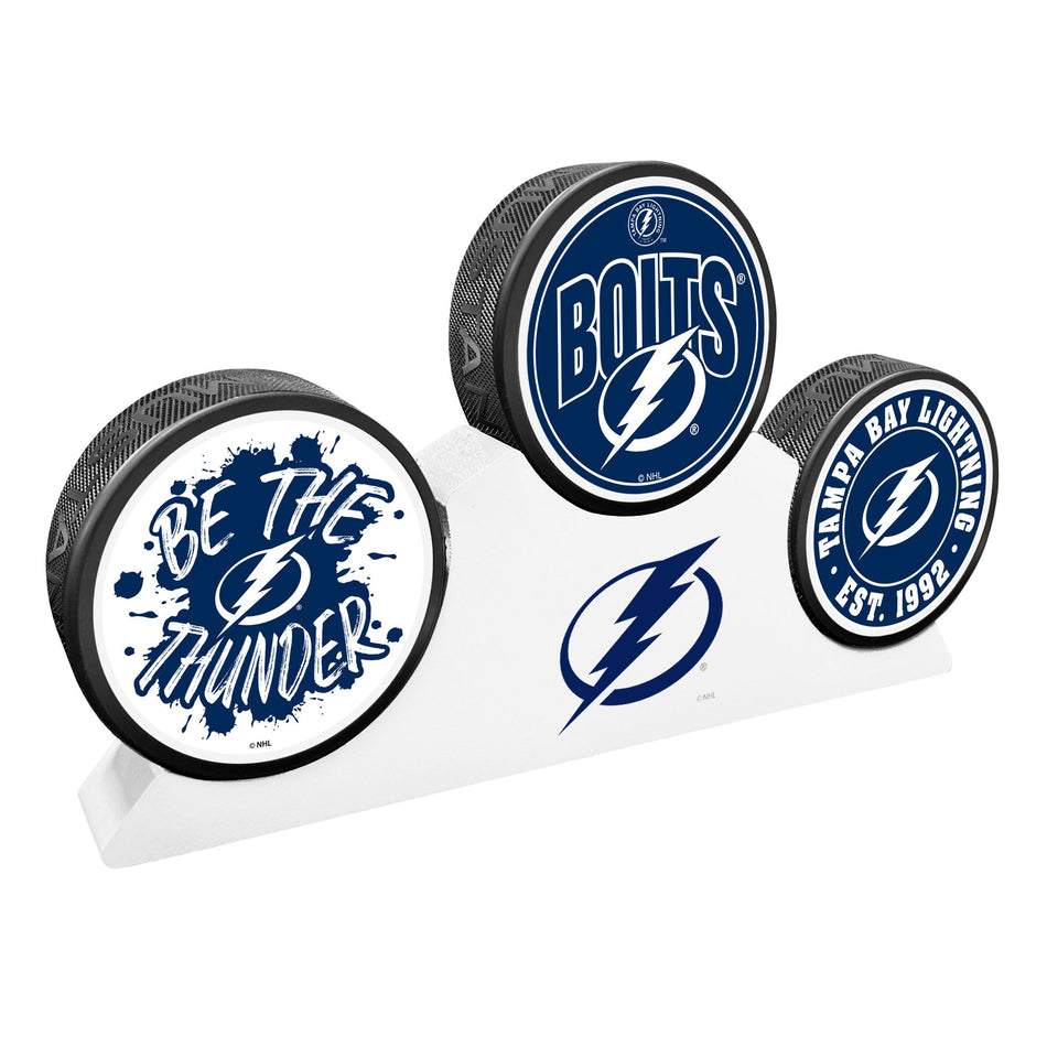 Tampa Bay Lightning - 3 Puck Podium Set