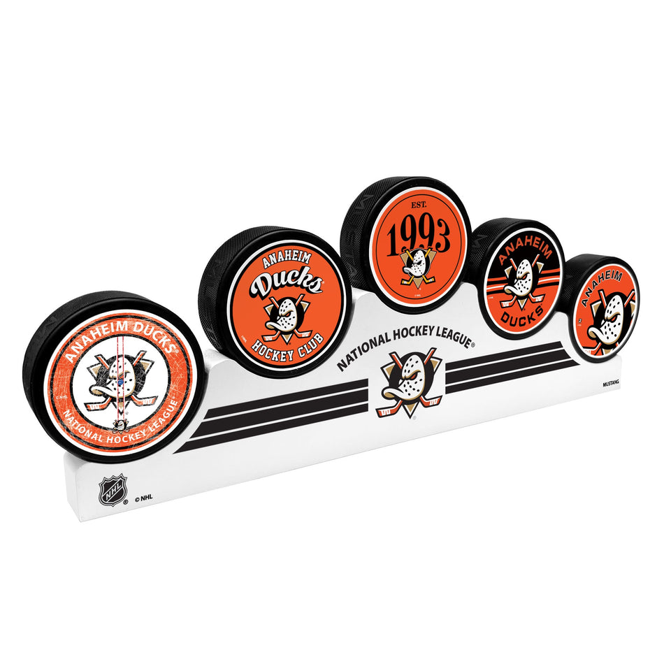 Anaheim Ducks - 5 Puck Podium Set