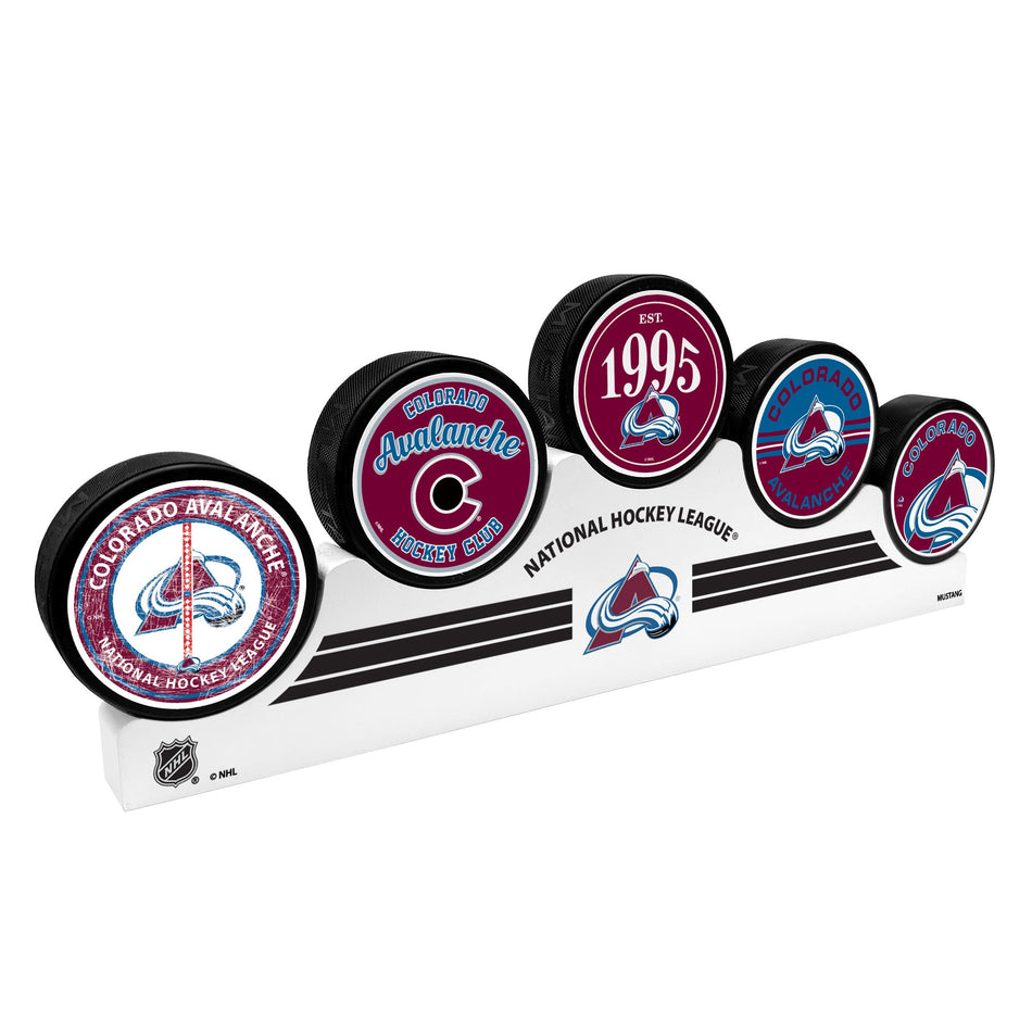 Colorado Avalanche - 5 Puck Podium Set