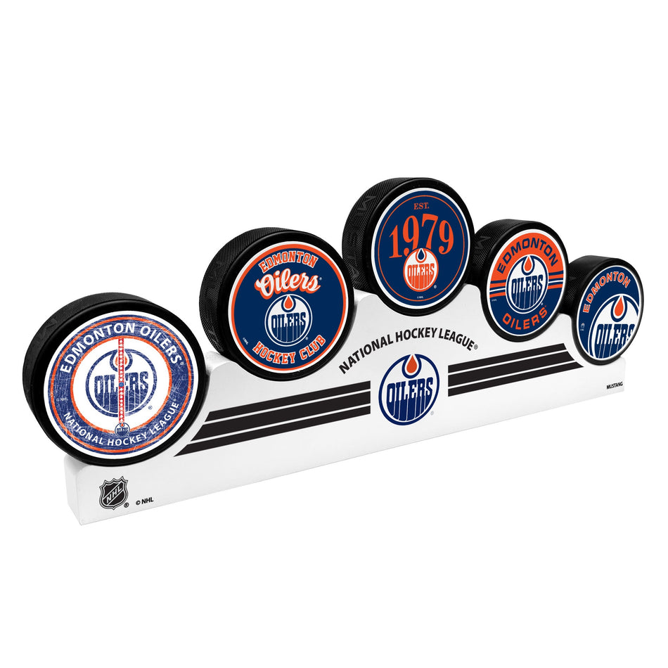 Edmonton Oilers - 5 Puck Podium Set
