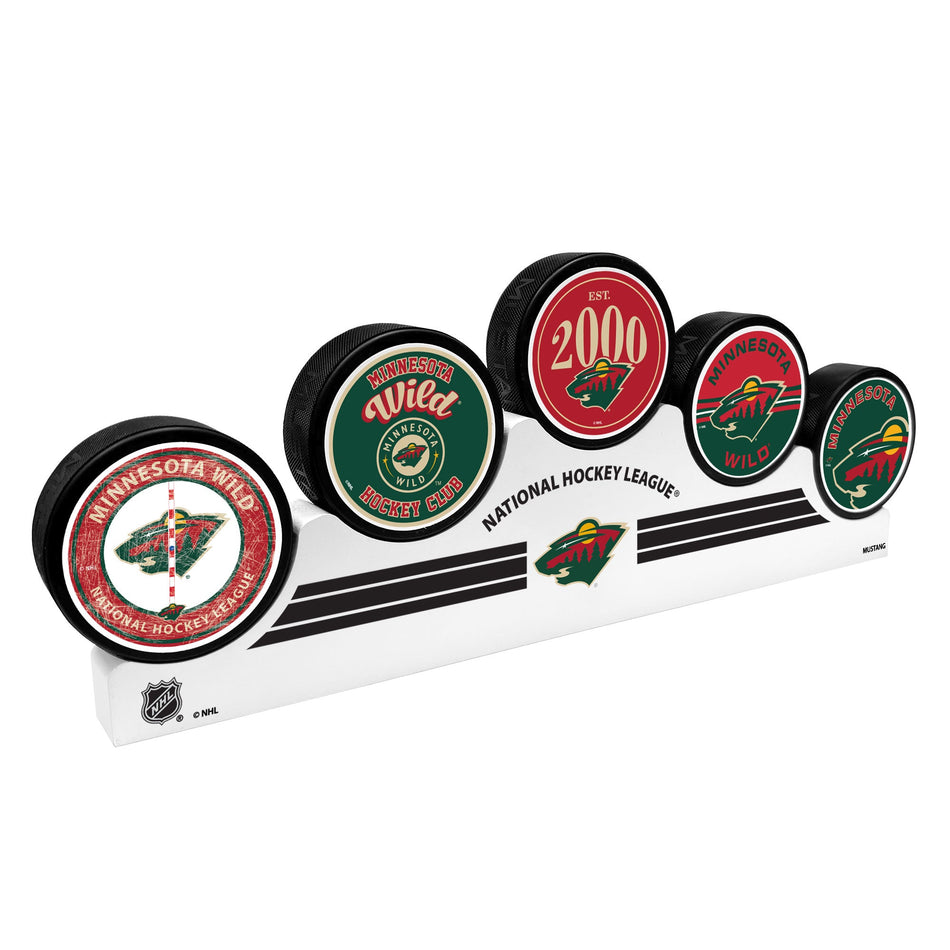 Minnesota Wild - 5 Puck Podium Set