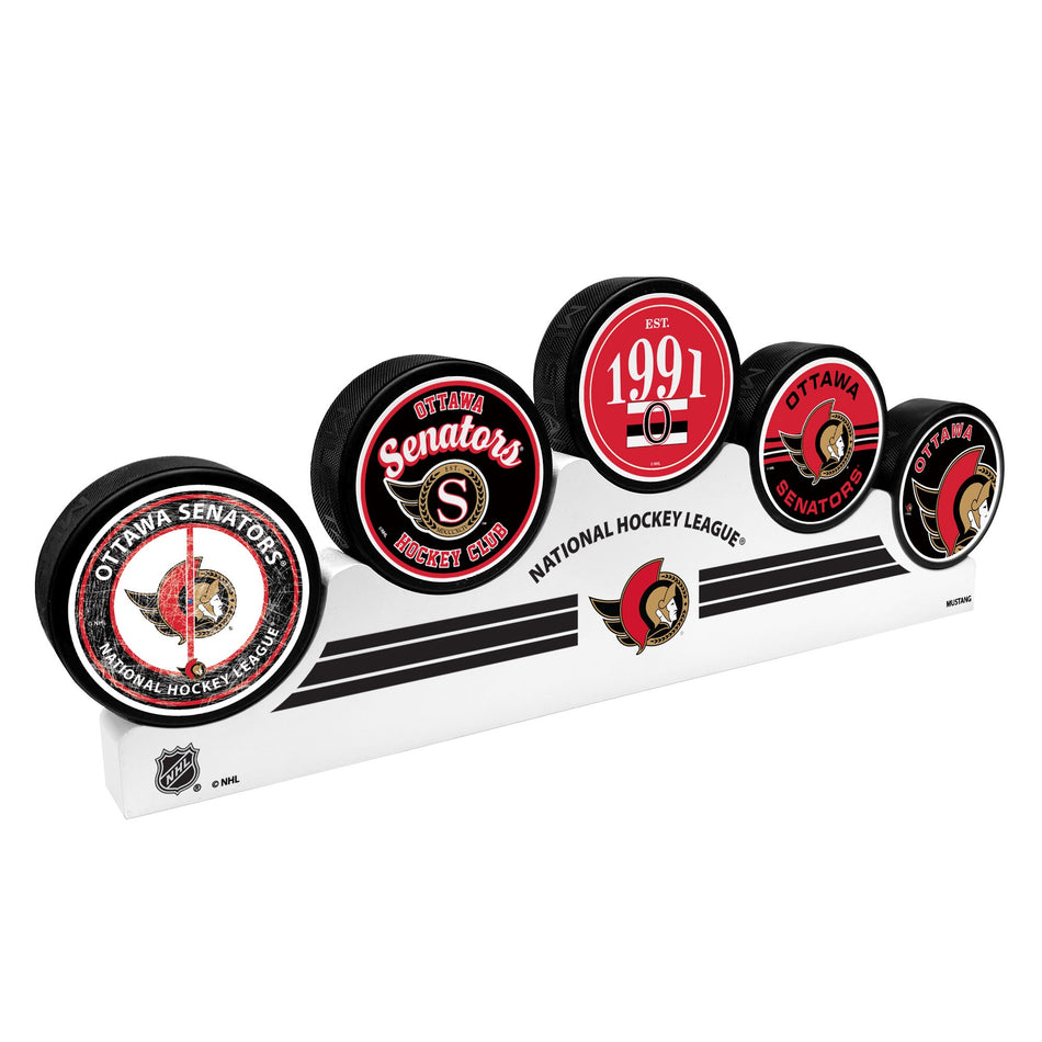 Ottawa Senators - 5 Puck Podium Set