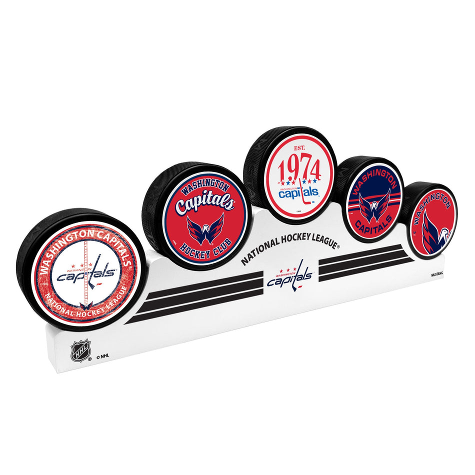 Washington Capitals - 5 Puck Podium Set