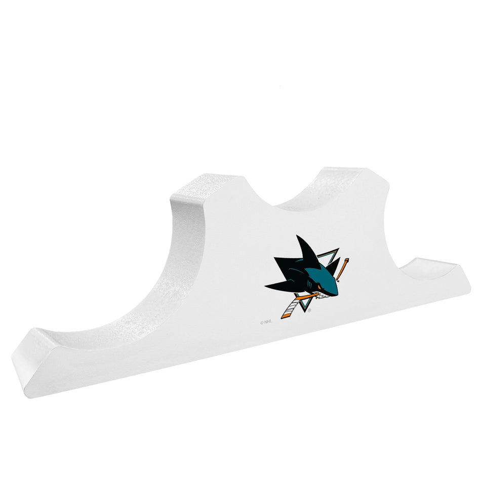 San Jose Sharks - Wood 3 Puck Podium
