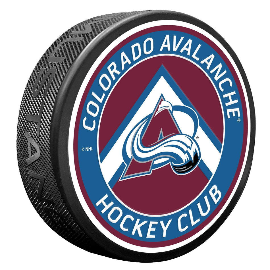 Colorado Avalanche Puck - Chevron Banner