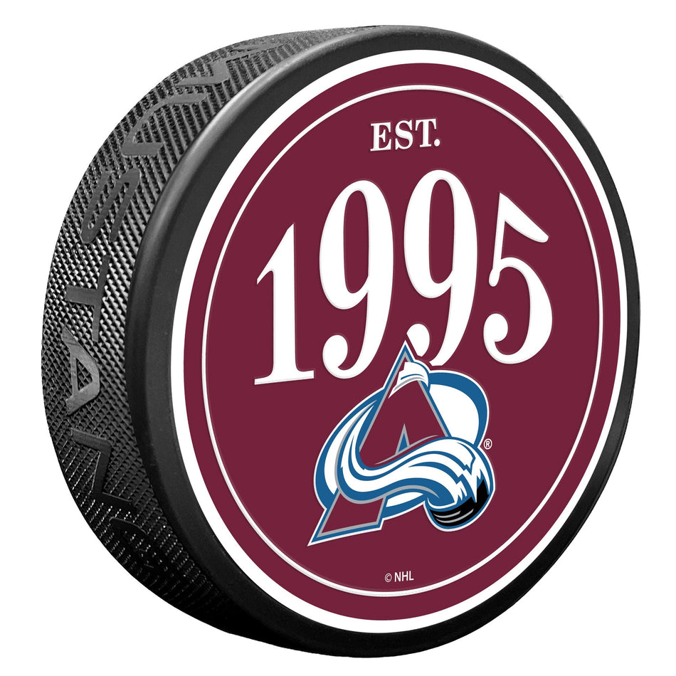 Colorado Avalanche Puck - Founding Year