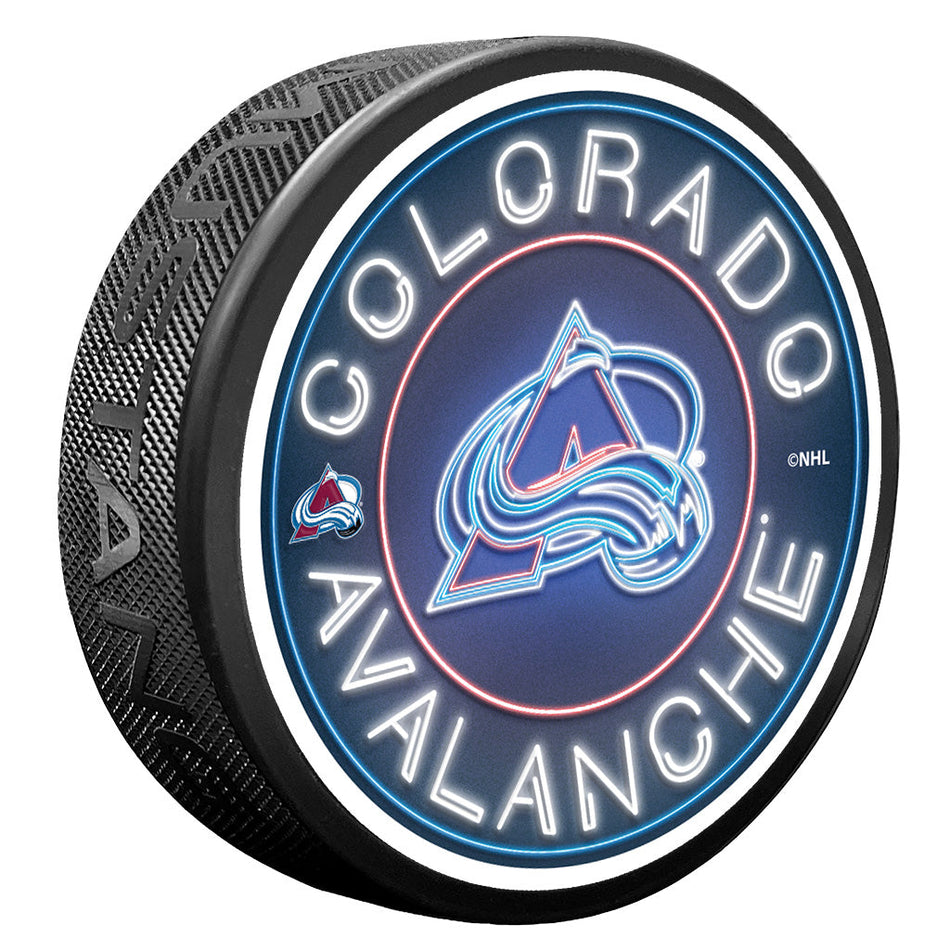 Colorado Avalanche Puck - Neon