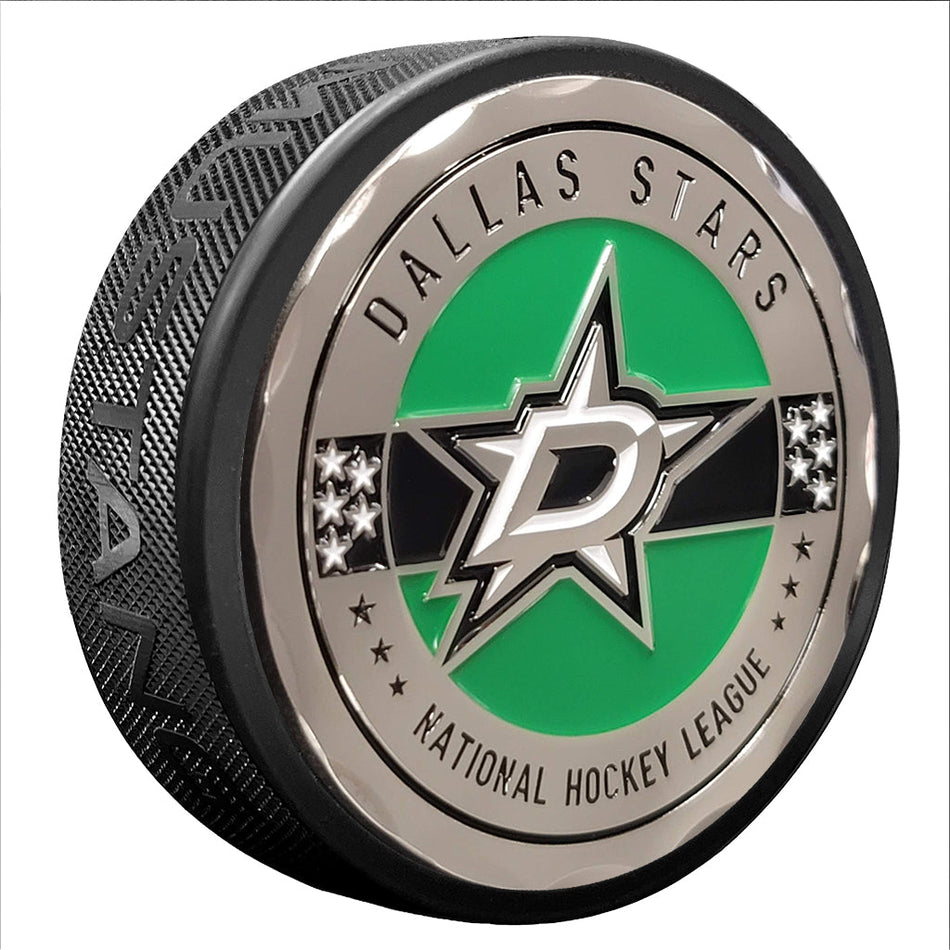 Dallas Stars Puck | Stars & Stripes Medallion