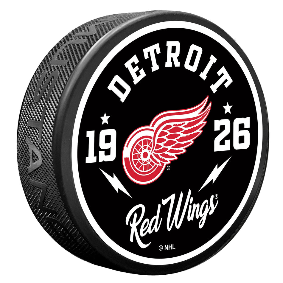 Detroit Red Wings Puck - Bolt