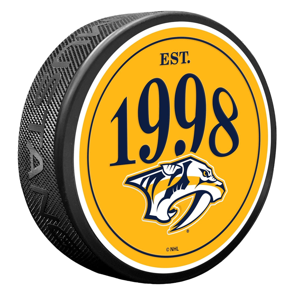 Nashville Predators Puck - Founding Year