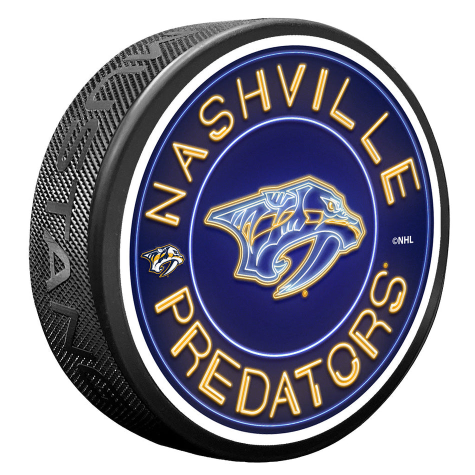 Nashville Predators Puck - Neon
