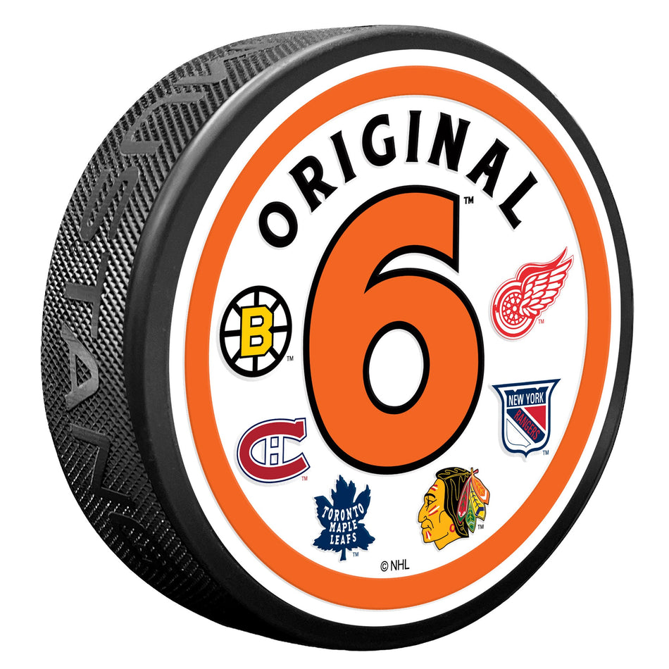 ROUND Textured Hockey Puck - Original 6