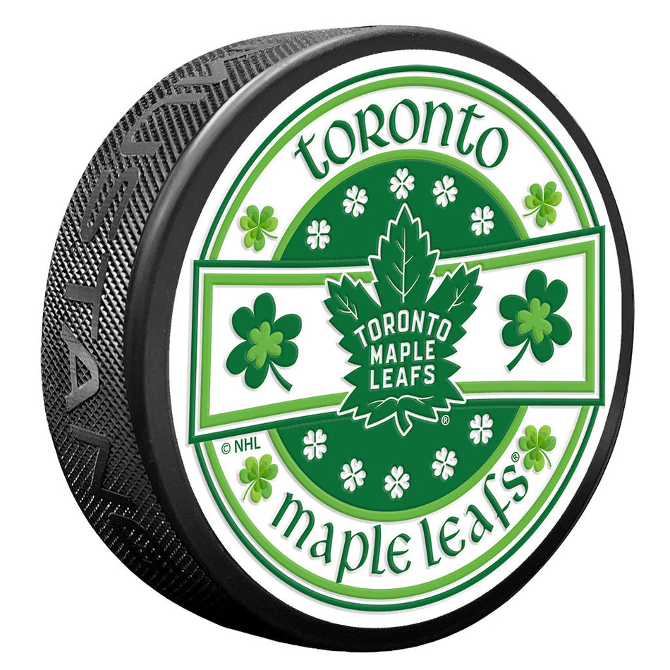 Toronto Maple Leafs Lucky St. Patricks Day Puck