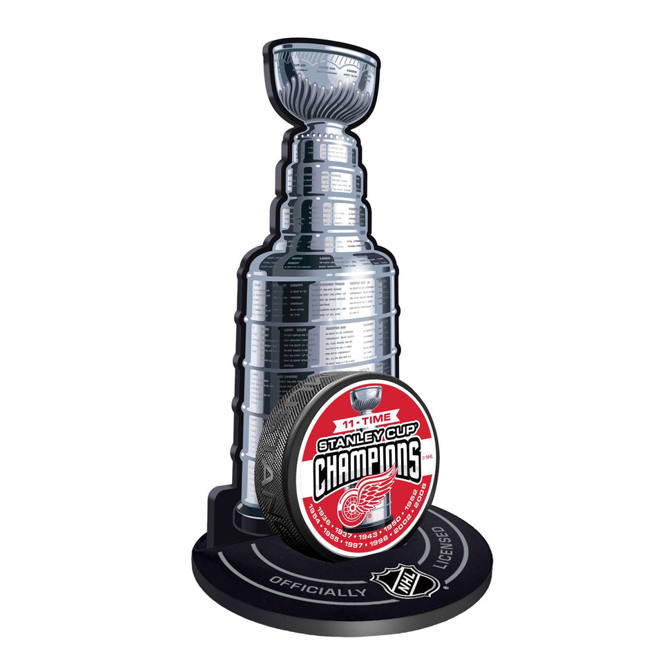 Detroit Red Wings Stanley Cup Champions Puck Stand