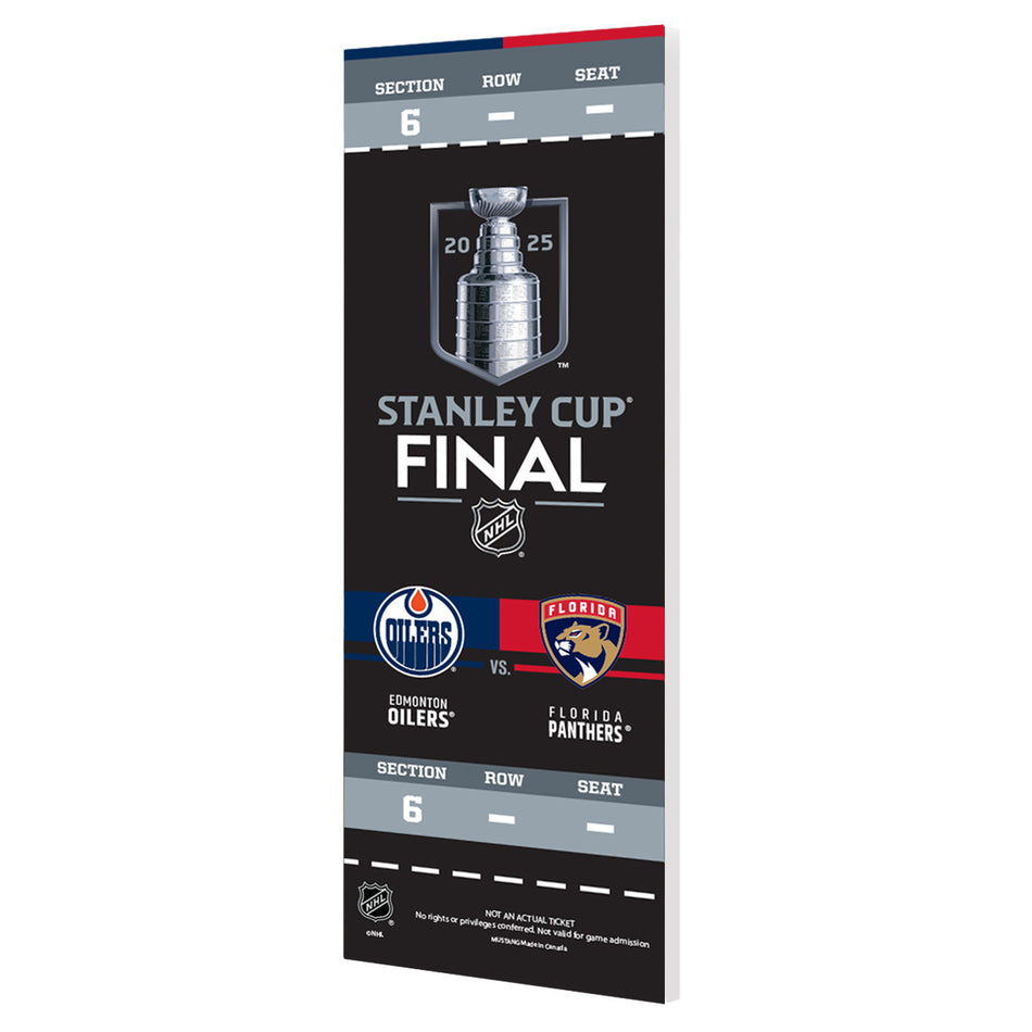 Florida Panthers / Edmonton Oilers 3x8 Stanley Cup Final Replica Ticket