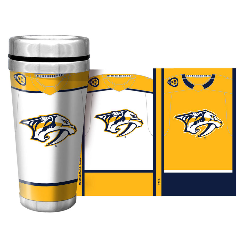 Nashville Predators Travel Mug - 16 oz. Jersey Full Wrap