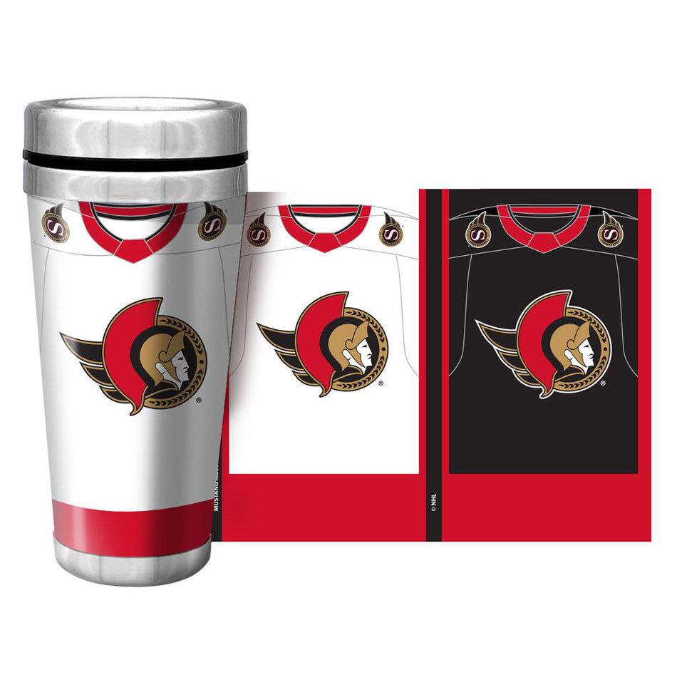Ottawa Senators Travel Mug - 16 oz. Jersey Full Wrap
